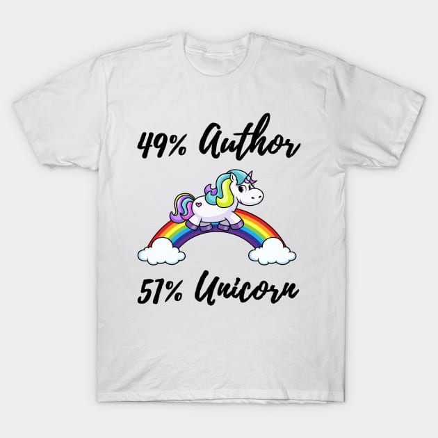 49% Author 51% Unicorn T-Shirt by IndigoPine